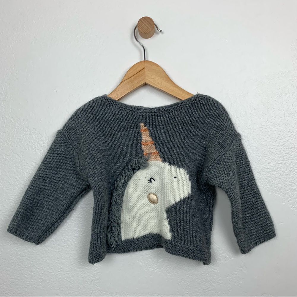Zara baby unicorn sweatshirt 6-9 months